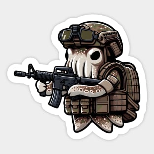 Tactical Octopus Adventure Tee: Where Intelligence Meets Style Sticker